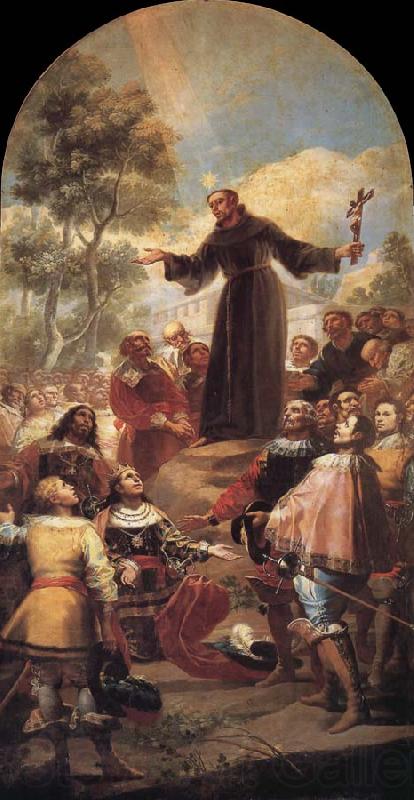 Francisco Goya St Bernardine of Siena preaching before Alfonso of Aragon